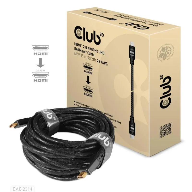 Cable hdmi 15m-m-m cac-2314 club3d