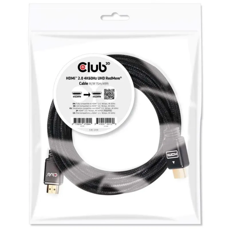 Cable hdmi 15m-m-m cac-2314 club3d