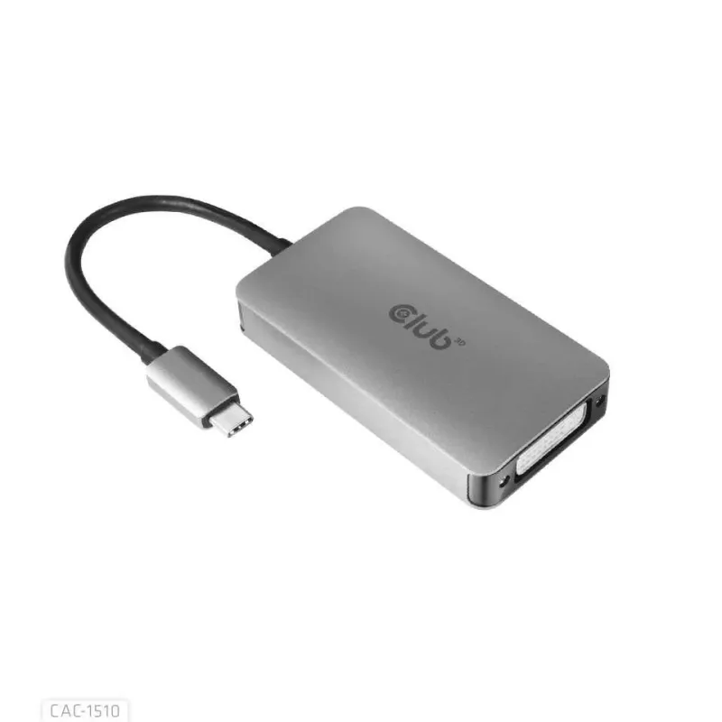 I-o adapter usb-c to dvi-d-active m-f cac-1510 club3d