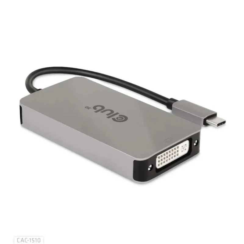 I-o adapter usb-c to dvi-d-active m-f cac-1510 club3d