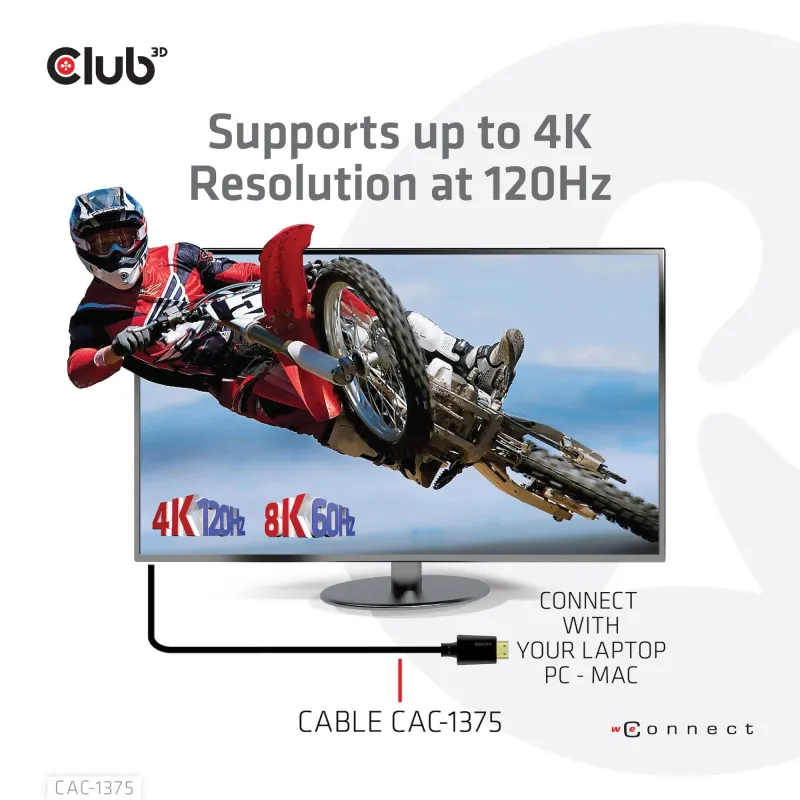 Cable hdmi to hdmi 5m-m-m cac-1375 club3d