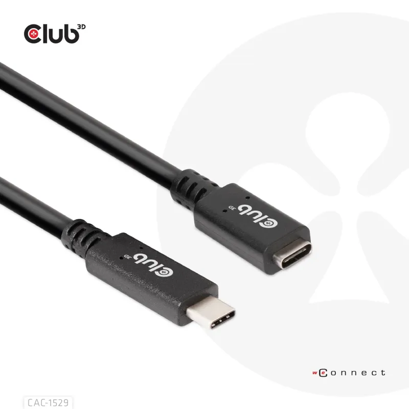 Cable usb-c to usb-c 2m-m-f cac-1529 club3d