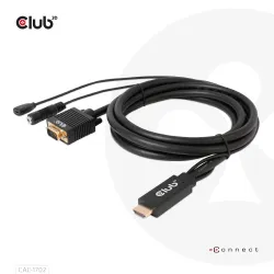 Cable hdmi to vga 2m-m-m cac-1712 club3d