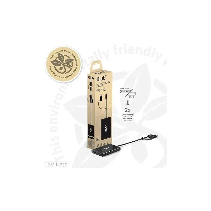 I-o adapter usb-c to hdmi-dual csv-1475 club3d