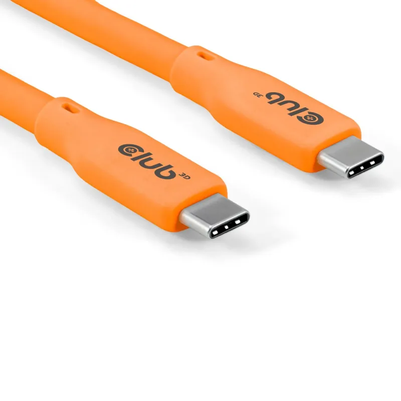 Cable usb-c to usb-c 2m-m-m orange cac-3000 club3d