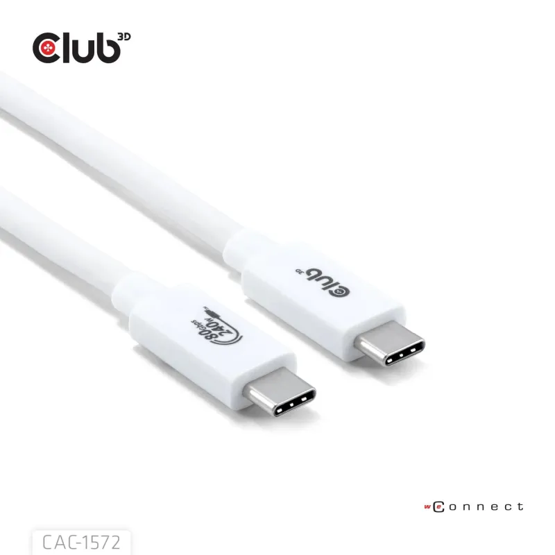 Cable usb-c to usb-c 1.2m-white cac-1572 club3d