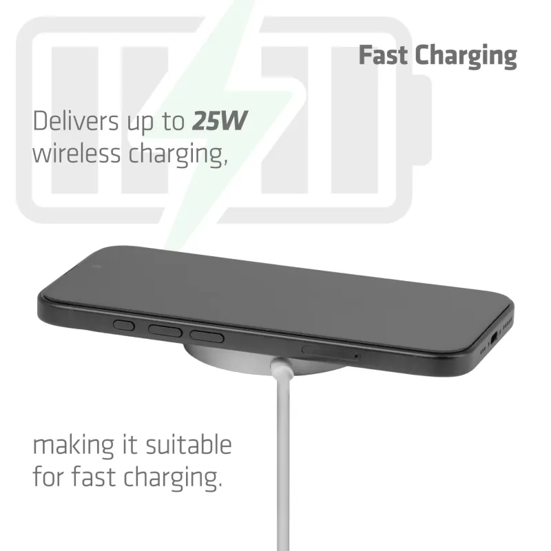 Mobile charger qi2 magsafe-25w wh cac-3026 club3d