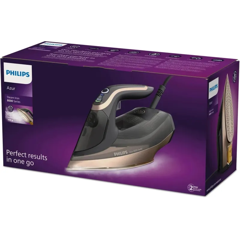 Philips - Azur DST8041-80 - Steam Iron - 3000 W - Water tank capacity 350 ml - Continuous steam 80 g-min - Steam boost