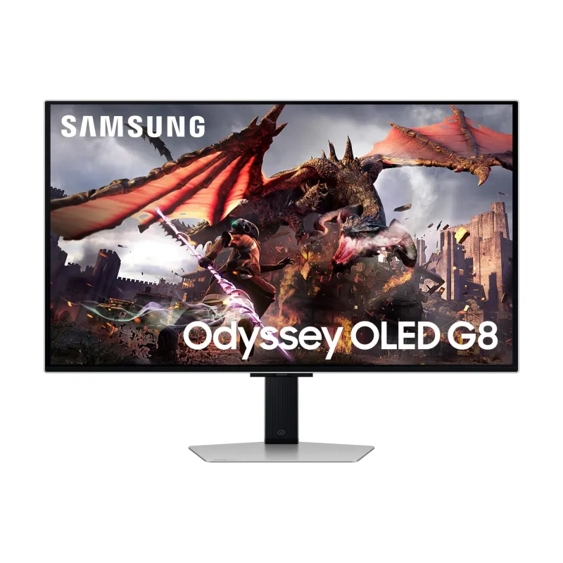 Monitor-SAMSUNG-32-Gaming-Smart-4K-Panel OLED-3840x2160-16:9-0.03 ms-Speakers-Swivel-Pivot-Height adjustable-Tilt-Colour