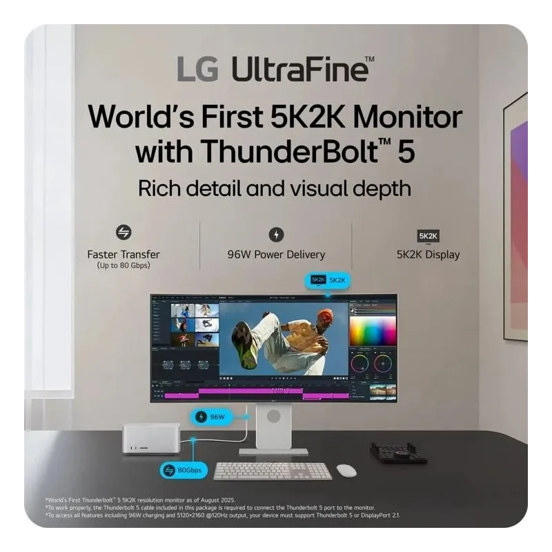 LCD Monitor-LG-40 -5120 x 2160 pixels-WUHD-Native aspect ratio 21:9-Curved-40U990A-W