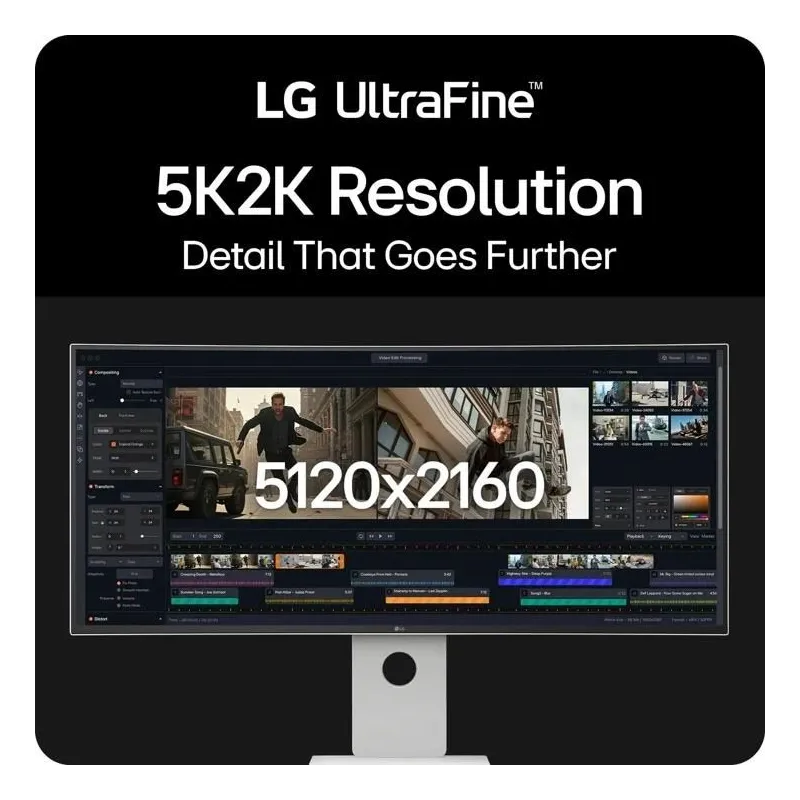 LCD Monitor-LG-40 -5120 x 2160 pixels-WUHD-Native aspect ratio 21:9-Curved-40U990A-W