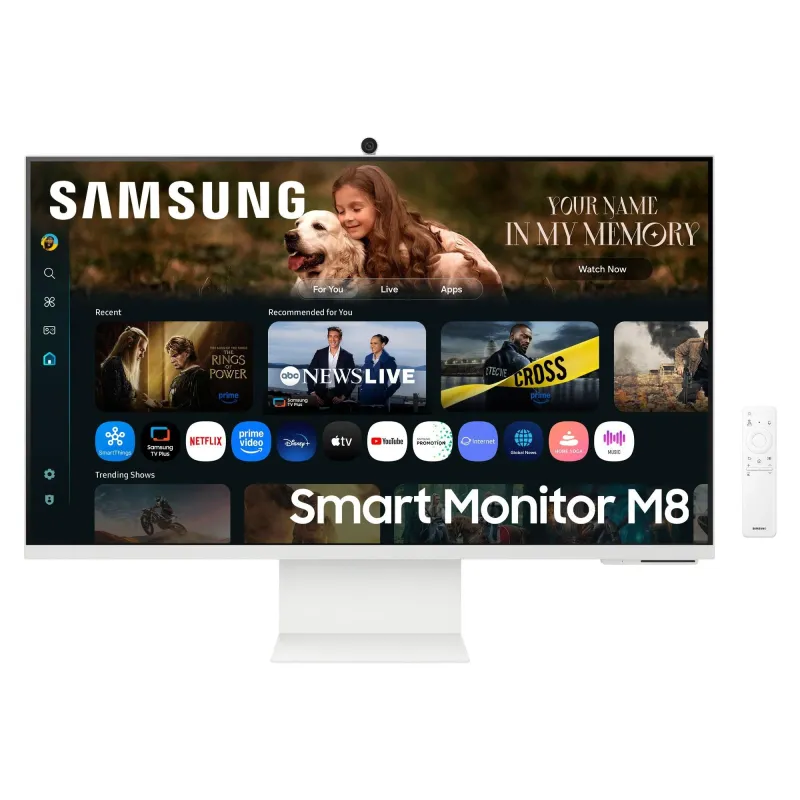 LCD Monitor-SAMSUNG-LS32FM801UUXDU-32-Smart-4K-Panel VA-3840x2160-16:9-60 Hz-4 ms-Colour White-LS32FM801UUXDU