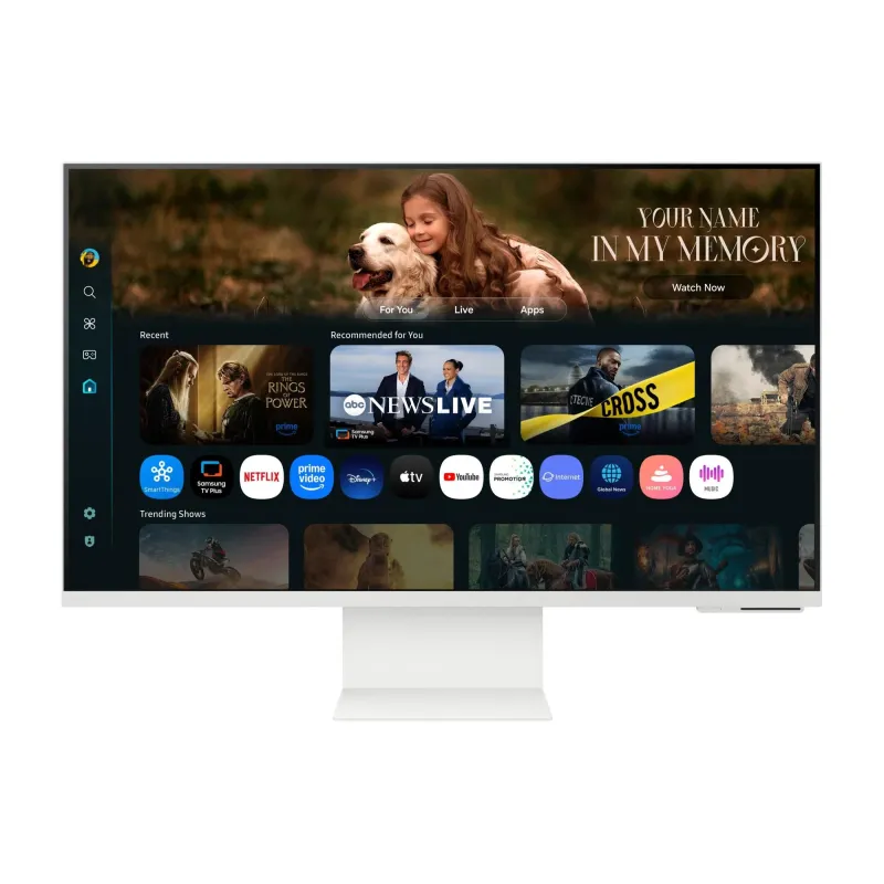 LCD Monitor-SAMSUNG-LS32FM801UUXDU-32-Smart-4K-Panel VA-3840x2160-16:9-60 Hz-4 ms-Colour White-LS32FM801UUXDU