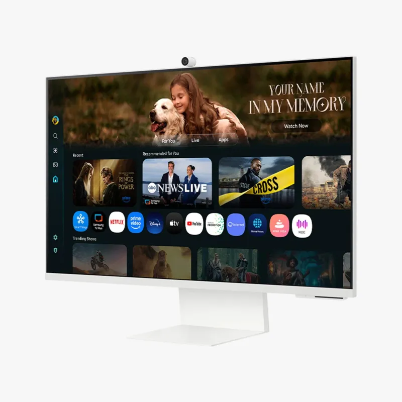 LCD Monitor-SAMSUNG-LS32FM801UUXDU-32-Smart-4K-Panel VA-3840x2160-16:9-60 Hz-4 ms-Colour White-LS32FM801UUXDU