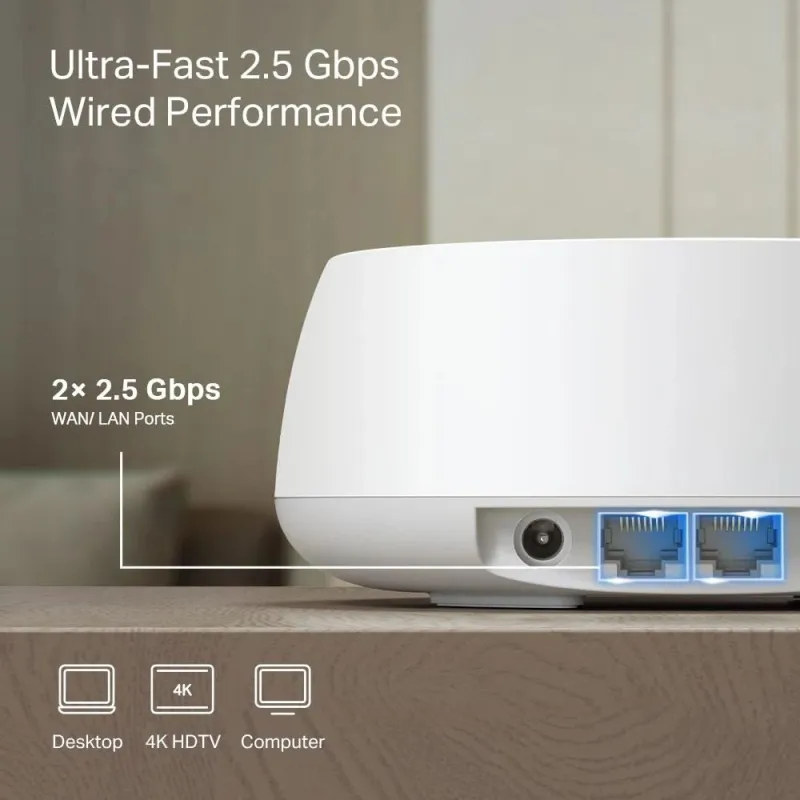 Wireless Router-TP-LINK-Wireless Router-2-pack-3600 Mbps-Mesh-LAN \\ WAN ports 2-Number of antennas 4-DECOBE25,2-PACK,