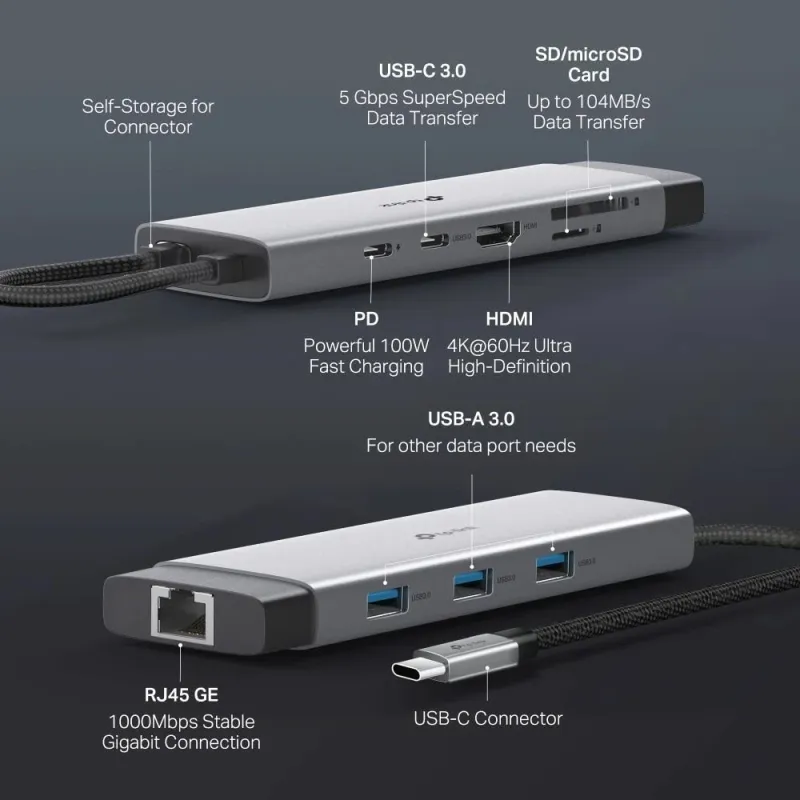 I-o hub usb-c 9port-uh9120c tp-link