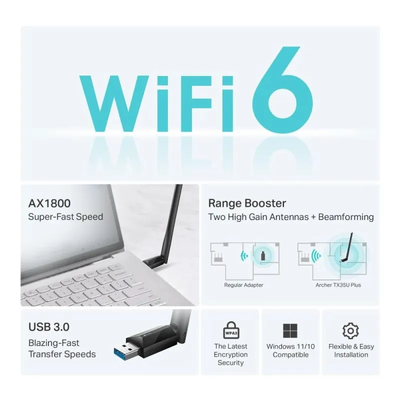 Wrl adapter 1800mbps usb-archer tx35u plus tp-link