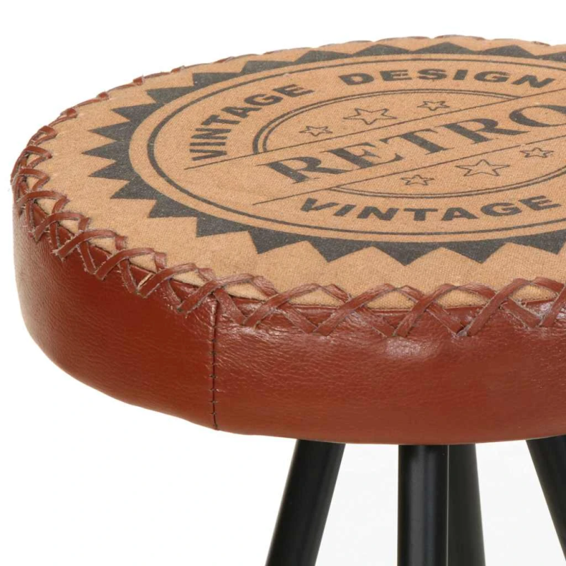 vidaXL bāra krēsli, 4 gab., dabīgā āda