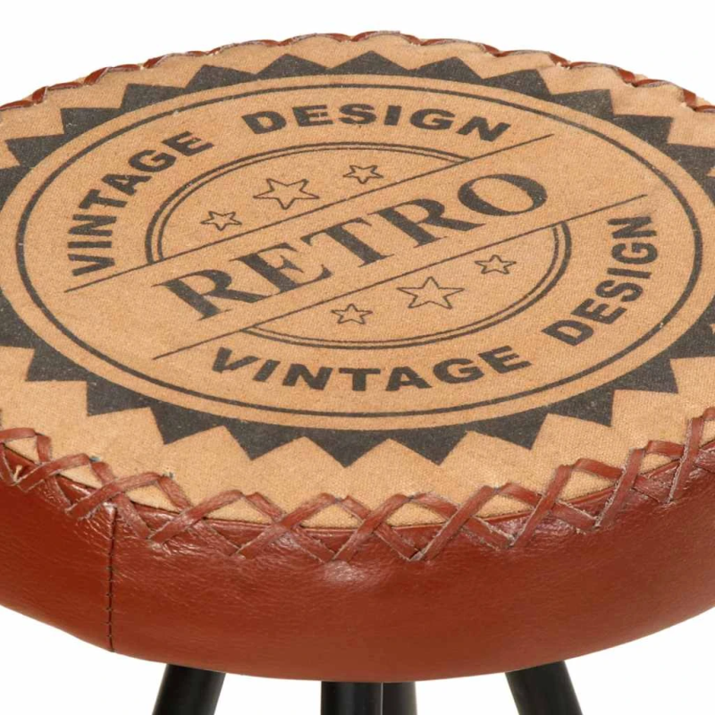 vidaXL bāra krēsli, 4 gab., dabīgā āda