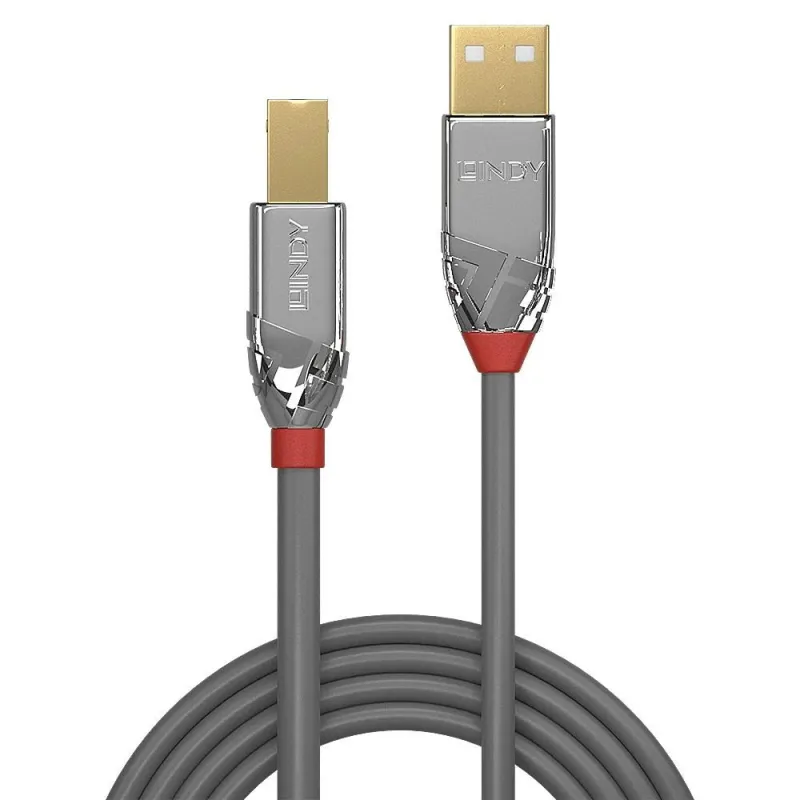 Cable usb2 a-b 3m-cromo 36643 lindy