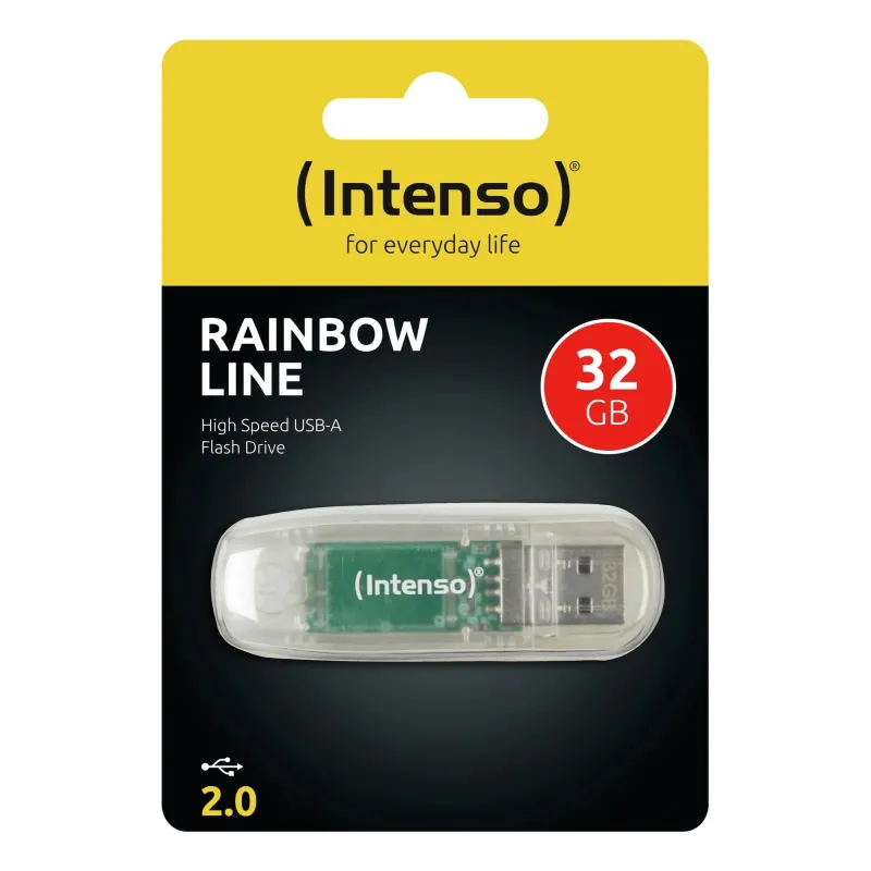 Memory drive flash usb2 32gb-transparent 3502480 intenso