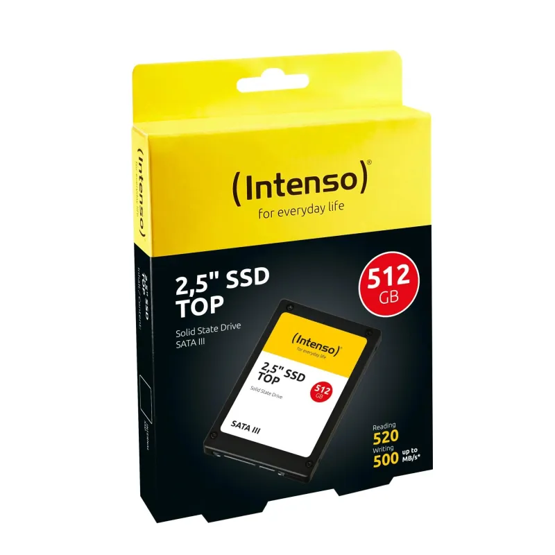 SSD-INTENSO-512 GB-Serial ATA III-Write speed 500 MB-s-Read speed 550 MB-s-2.5-MTBF 2000000 h-3812450