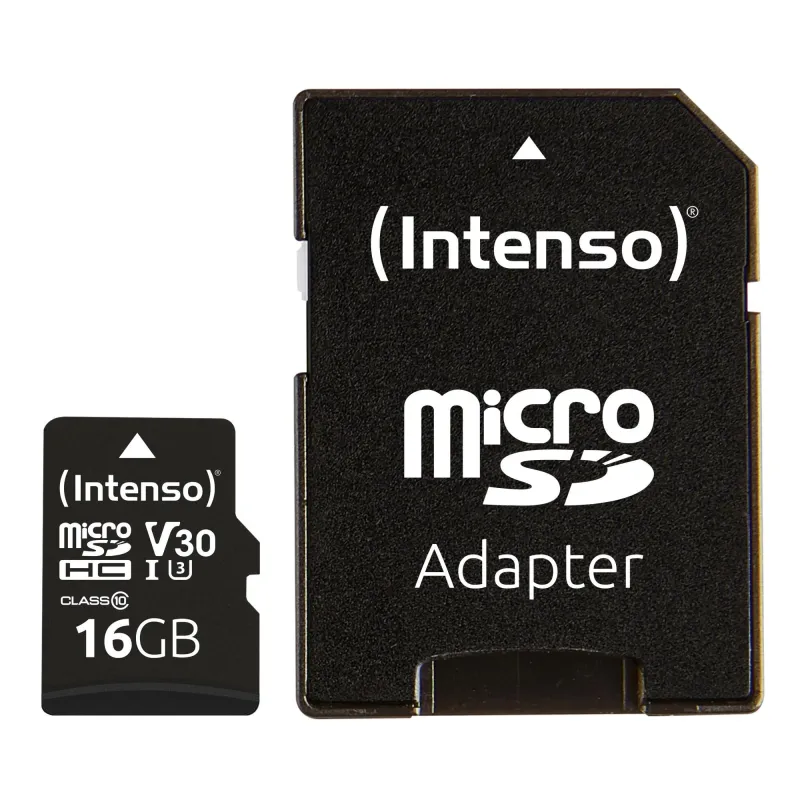 Memory micro sdhc 16gb c10-w-adapter 3433470 intenso