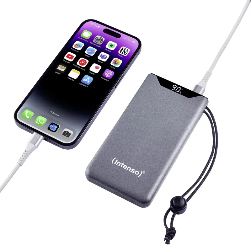 Power bank usb 10000mah qc3.0-grey 7332034 intenso