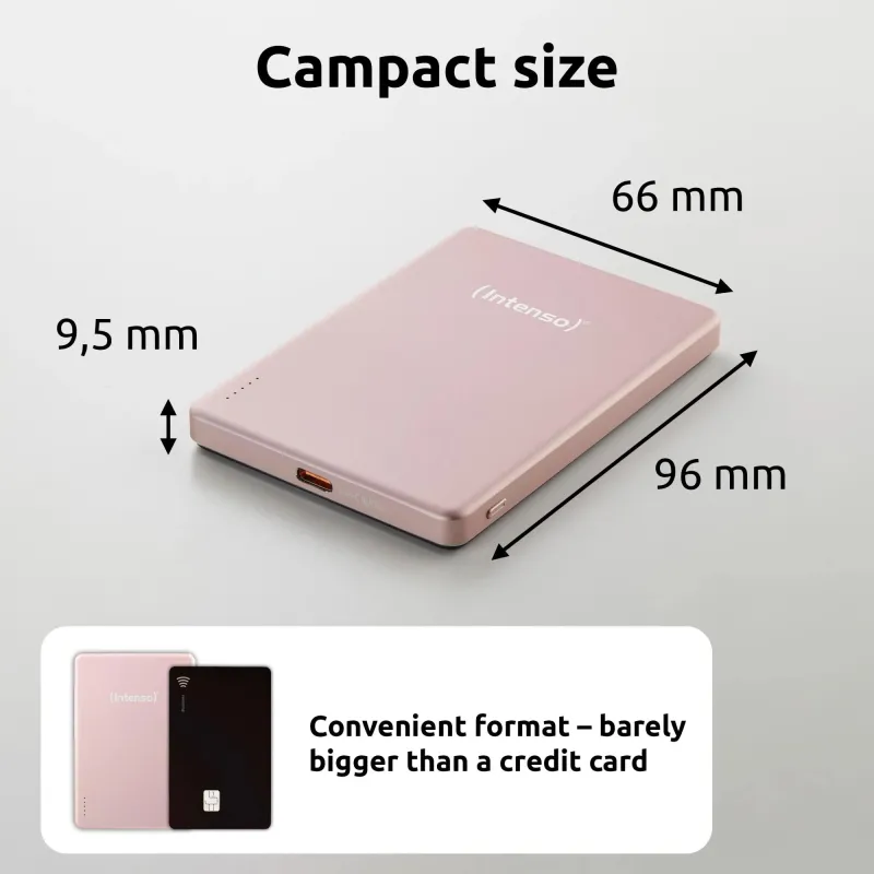 Power bank usb 5000mah mag-rose 7344023 intenso
