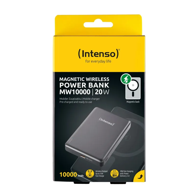 Power bank usb 10000mah mag-grey 7344034 intenso