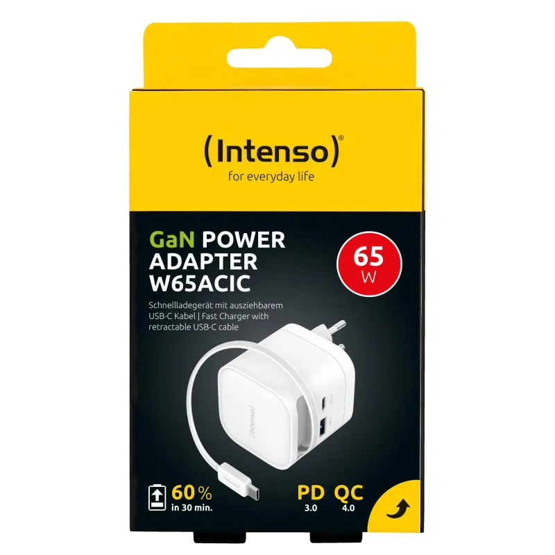 Power adapter 1xusb-a-1xusb-c-black 7806522 intenso