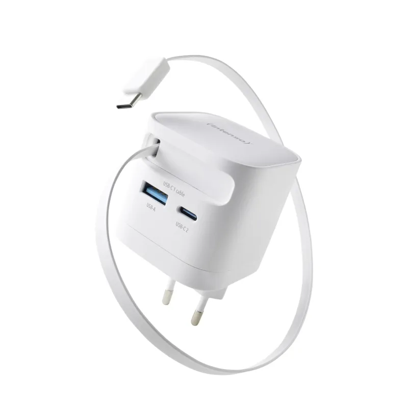 Power adapter 1xusb-a-1xusb-c-black 7806522 intenso