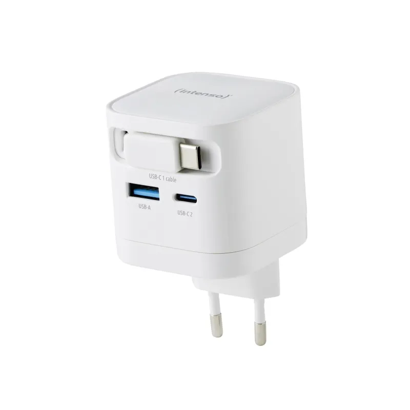 Power adapter 1xusb-a-1xusb-c-black 7806522 intenso