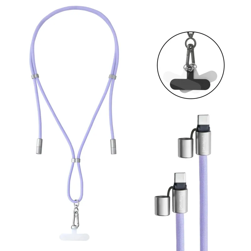 Cable usb-c to usb-c 1.65m-lanyard purple 7991003 intenso