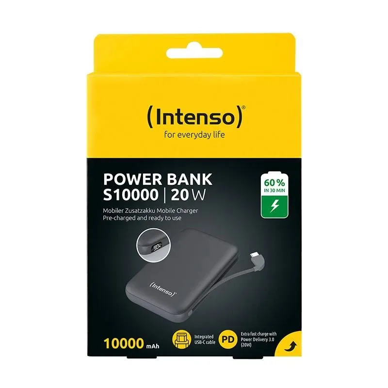 Power bank usb 10000mah-grey s10000 7333034 intenso