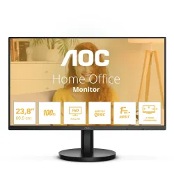 LCD Monitor-AOC-24-Panel VA-1920x1080-16:9-100 Hz-Matte-1 ms-Speakers-Tilt-Colour Black-24B3HMA2