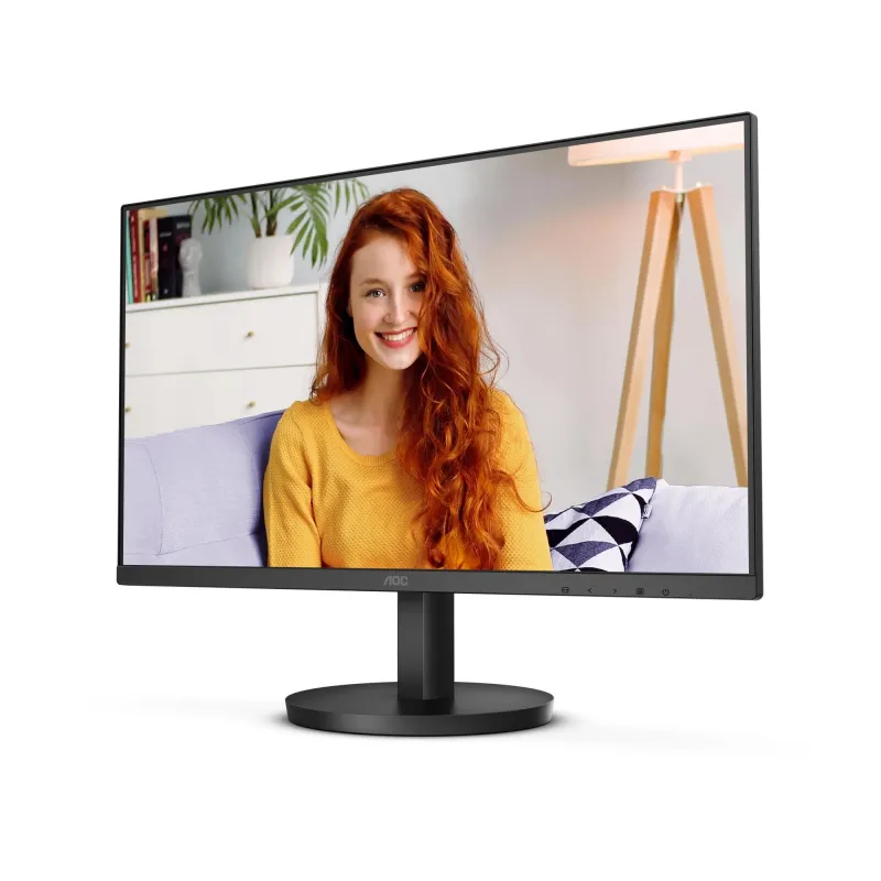 LCD Monitor-AOC-24-Panel VA-1920x1080-16:9-100 Hz-Matte-1 ms-Speakers-Tilt-Colour Black-24B3HMA2
