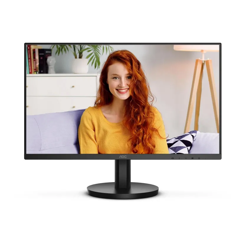 LCD Monitor-AOC-24-Panel VA-1920x1080-16:9-100 Hz-Matte-1 ms-Speakers-Tilt-Colour Black-24B3HMA2