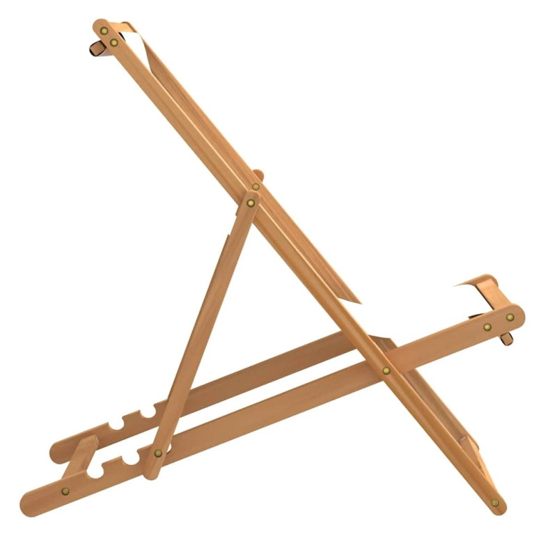 vidaXL pludmales krēsls, 56x105x96 cm, tīkkoks, krēmkrāsā