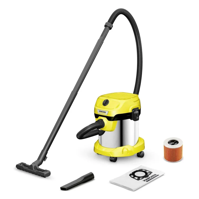 Vacuum Cleaner-KARCHER-Suction power 220 AW-Input power 1000 W-Dust capacity 15 L-Drum vacuum-Cleaning type Dry&wet-Dust