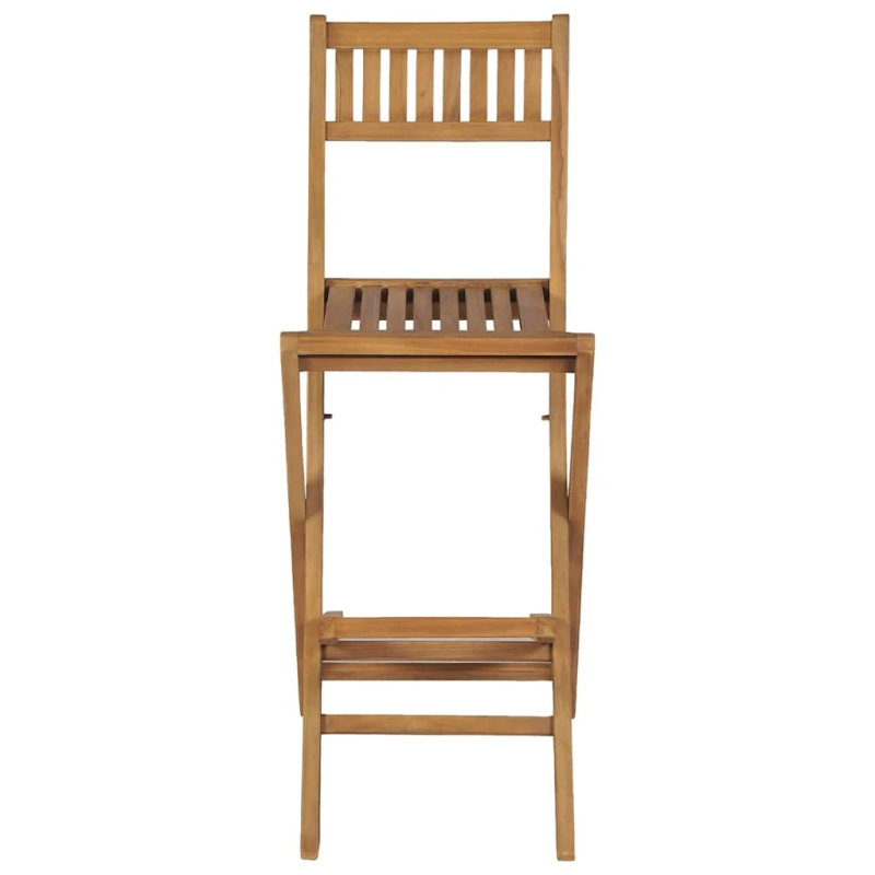 vidaXL saliekami dārza bāra krēsli, 2 gab., masīvs tīkkoks