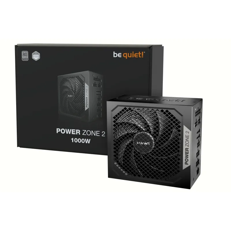 Power Supply-BE QUIET-POWER ZONE 2-1000 Watts-Peak Power 1070 Watts-Efficiency 80 PLUS PLATINIUM-MTBF 100000 hours-BP008EU