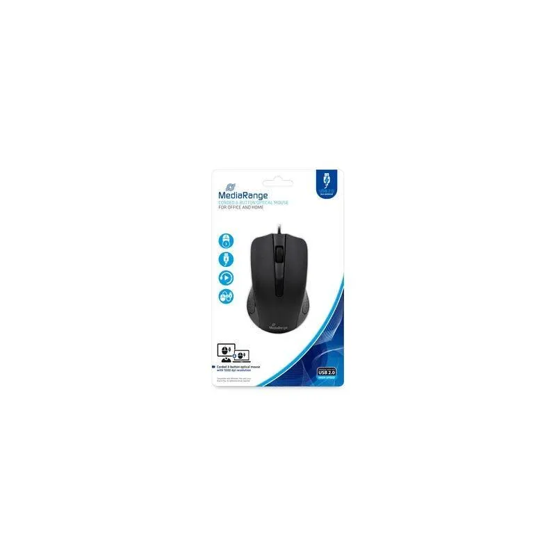 Mouse usb optical black-3-button mros210 mediarange