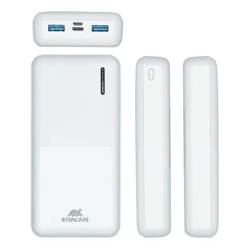 Power bank usb 20000mah-va2572 white rivacase