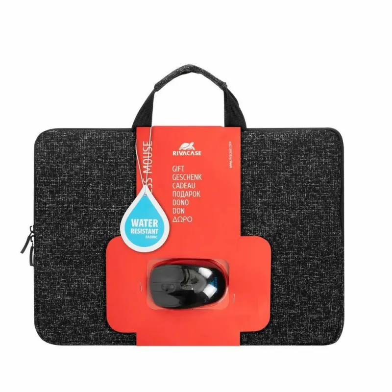 Nb sleeve anvik 15.6 + mouse-7916 black rivacase