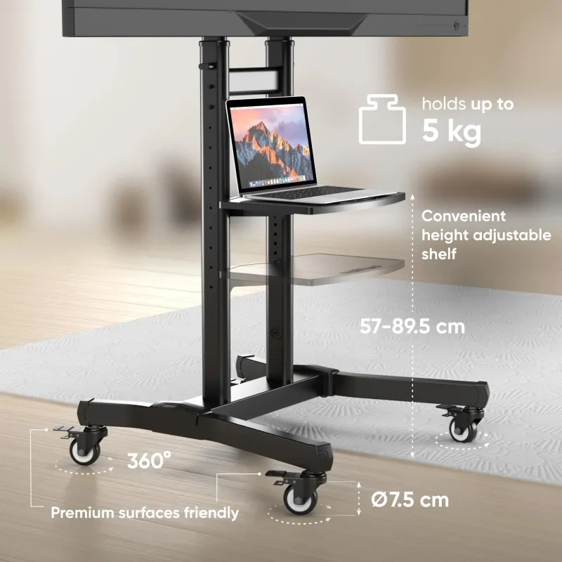 Tv set acc mobile stand-50-90-black ts1891-b onkron