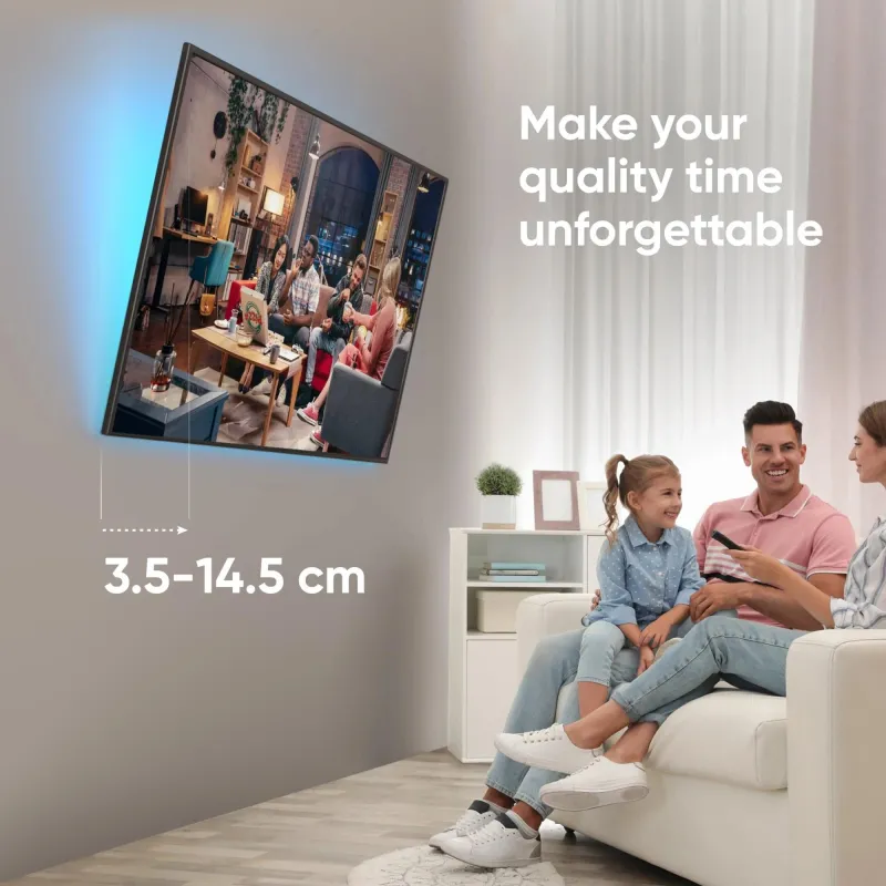 Tv set acc wall mount -43-85-black tm6-b onkron
