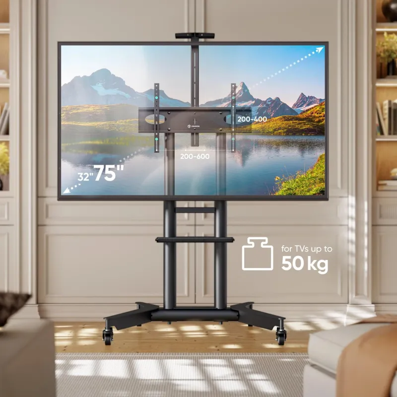 Tv set acc mobile stand-32-75-black ts1571-b onkron