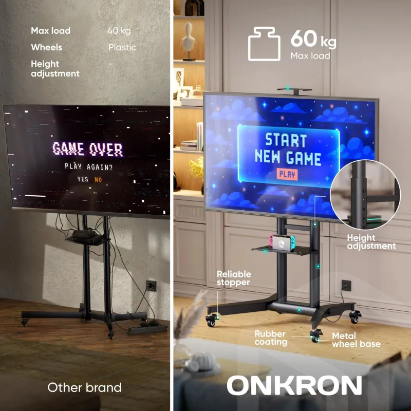 Tv set acc mobile stand-32-75-black ts1571-b onkron