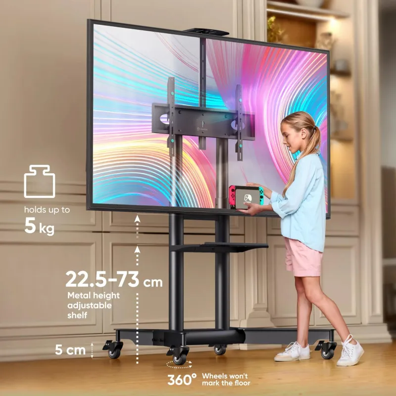Tv set acc mobile stand-32-75-black ts1571-b onkron